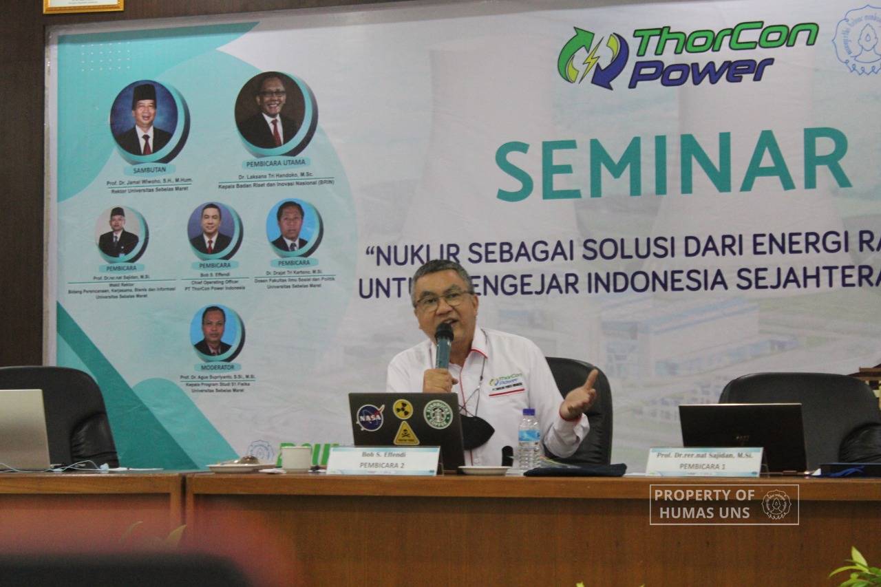 Kerja Sama dengan PT ThorCon Power Indonesia, Dorong UNS Dirikan Prodi Teknik Fisika Nuklir