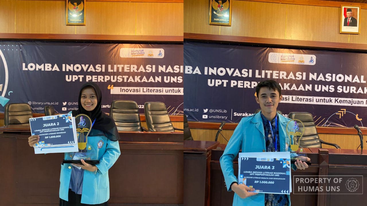 Dua Mahasiswa UNS Raih Juara 2 dan 3 Lomba Inovasi Literasi Nasional 2022
