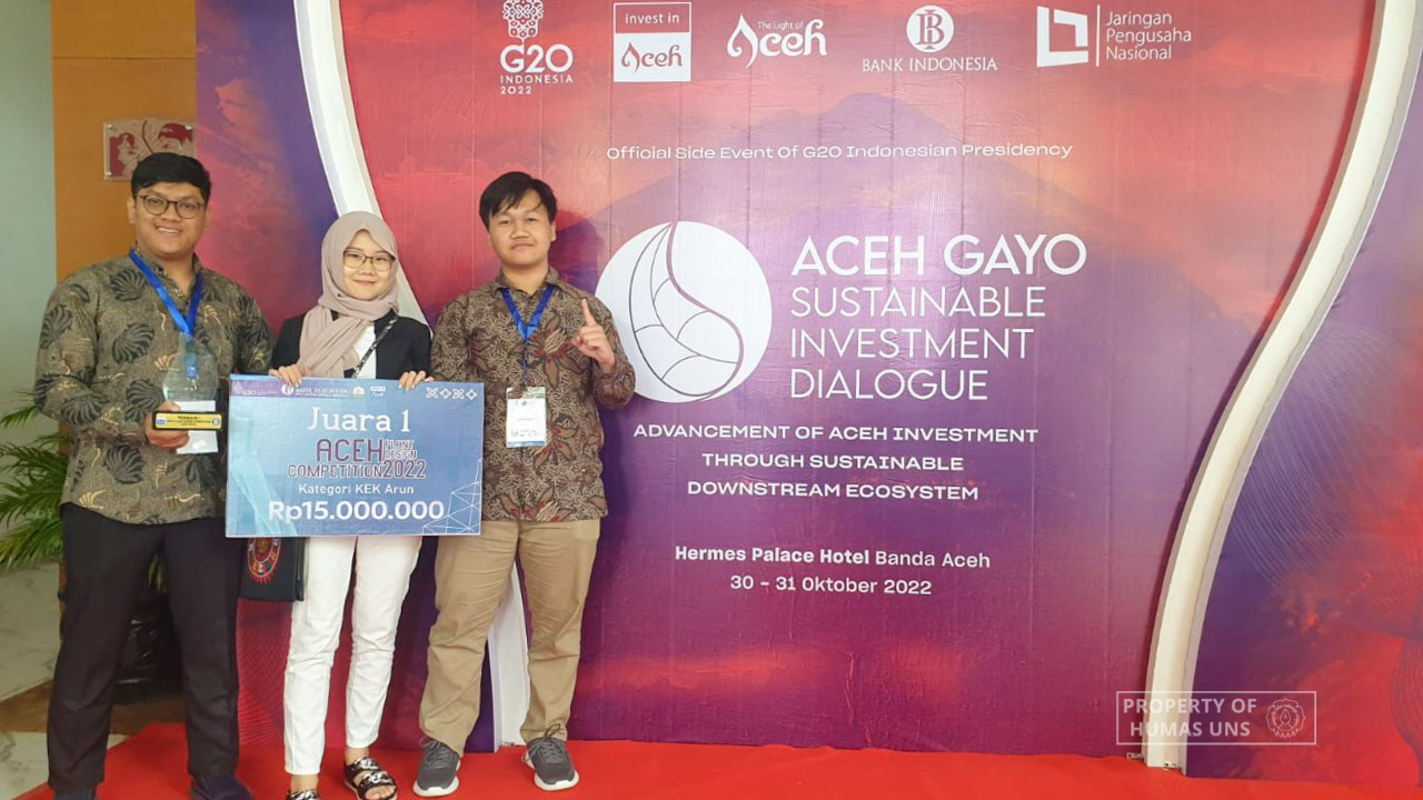 Mahasiswa Teknik Kimia UNS Raih Juara 1 Aceh Plant Design Competition 2022