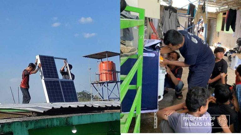 Mahasiswa FT Bangun Instalasi Reverse Osmosis Tenaga Surya Berbasis IoT di PPTQ Al-Madinah, Boyolali