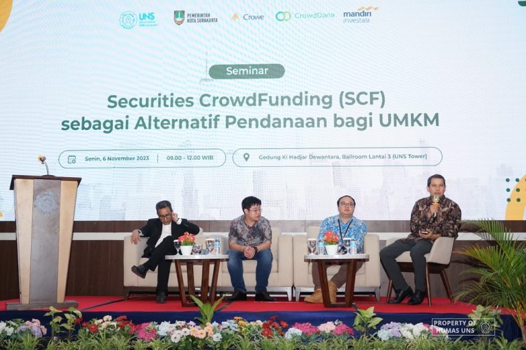 Seminar UNS Membahas Securities CrowdFunding sebagai Alternatif Pendanaan UMKM