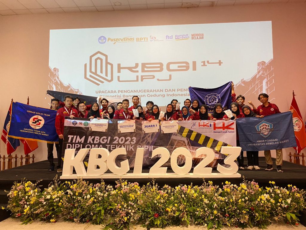 Tim D-3 Teknik Sipil SV UNS Borong Gelar Juara dalam KBGI 2023