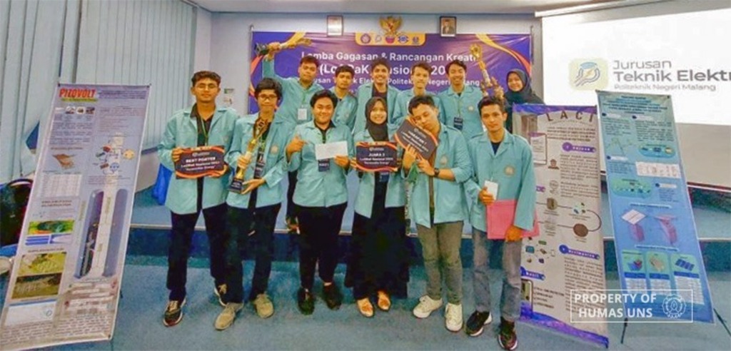 Mahasiswa UNS Boyong 3 Penghargaan Tingkat Nasional di Politeknik Negeri Malang