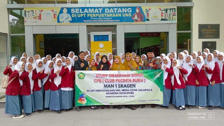 UPT Perpustakaan UNS Menerima Kunjungan dari CPB Siswa MAN 1 Sragen