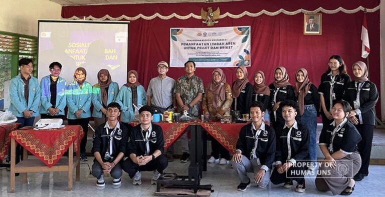 GR Teknik Kimia UNS Gelar Sosialisasi Pengelolaan Limbah Industri Tepung Aren sebagai Bahan Bakar Biomassa Pellet dan Briket di Klaten