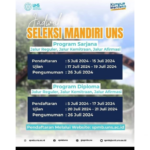 UNS Buka Jalur Seleksi Mandiri Gelombang 2 Tahun 2024 untuk Jenjang Sarjana dan Diploma