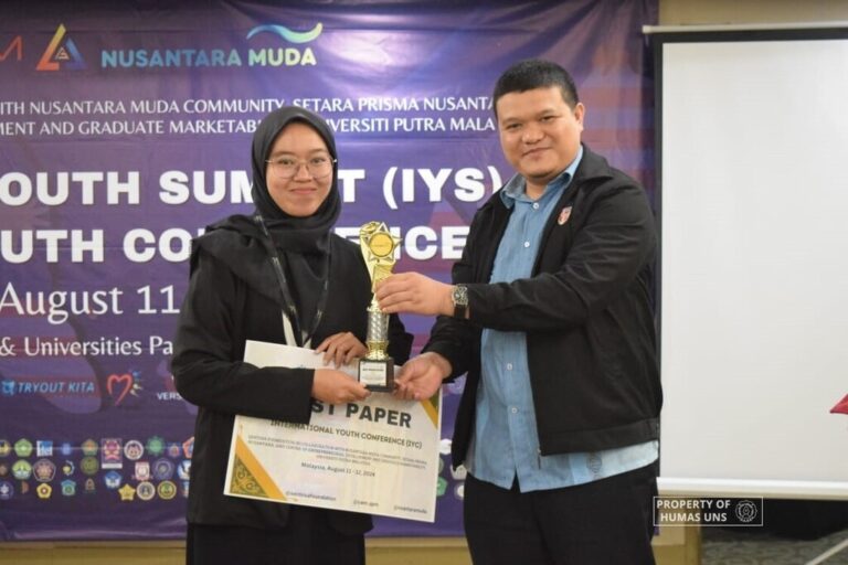 Mahasiswa FMIPA UNS Meraih Penghargaan Bergengsi International Youth Conference 2024