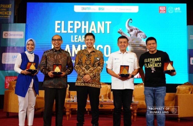 Kolaborasi dengan BSI dan Danareksa, UNS jadi Tujuan Booktalk Roadshow Elephant Learns Flamenco