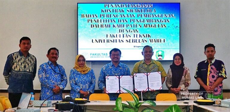Konsolidasi Pelaksanaan Kerja Sama, FT UNS Tandatangani Kontrak Swakelola dengan Bappeda Litbang Kabupaten Magetan