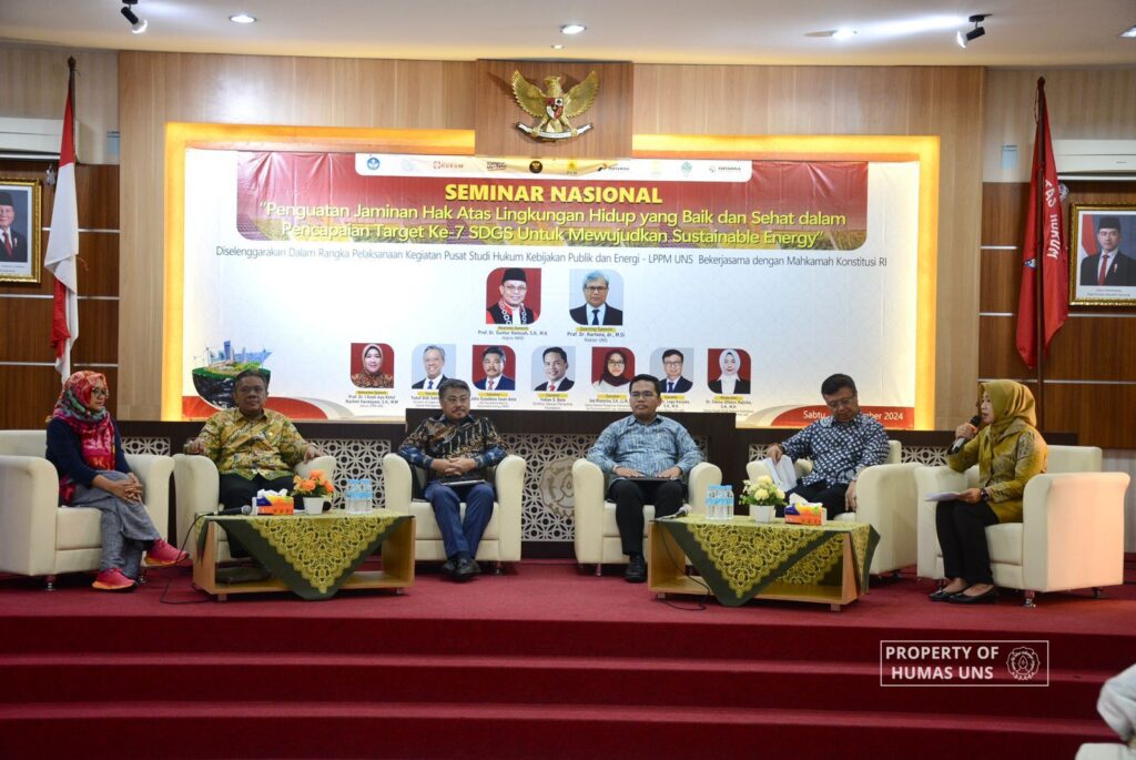 Seminar Nasional Pusat Studi LPPM UNS Bahas Penguatan Jaminan Hak Atas Lingkungan Hidup