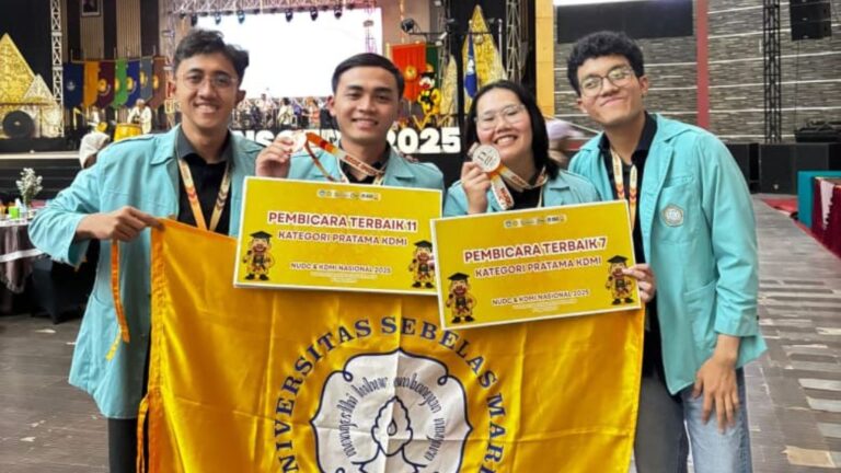 Mahasiswa UNS Raih Penghargaan sebagai Pembicara Pratama Terbaik dalam KDMI 2025