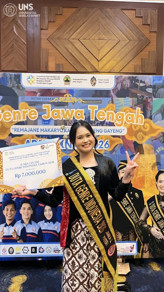 Mahasiswa FH UNS Raih Juara 2 Duta GenRe Indonesia Putri 2026