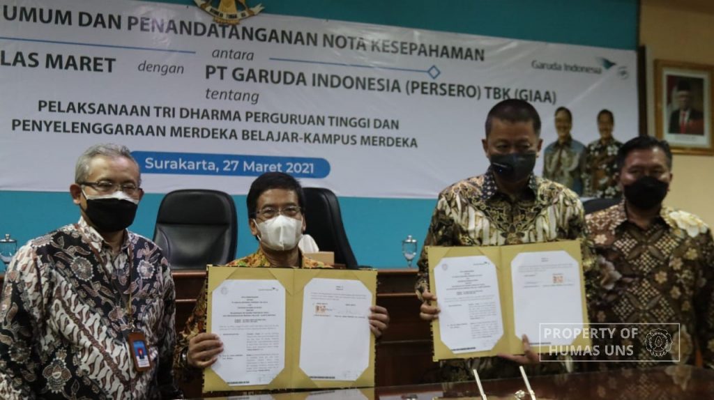Gandeng DUDI, UNS Jalin Kerja Sama dengan Garuda Indonesia